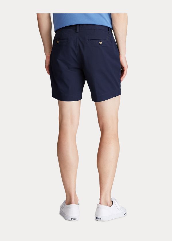 Spodenki Ralph Lauren Stretch Classic Fit Short Męskie Granatowe | HORR6954