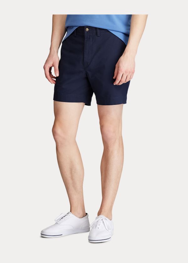 Spodenki Ralph Lauren Stretch Classic Fit Short Męskie Granatowe | HORR6954