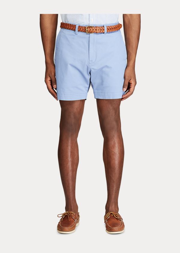 Spodenki Ralph Lauren Stretch Classic Fit Short Męskie Niebieskie | AWMH9225