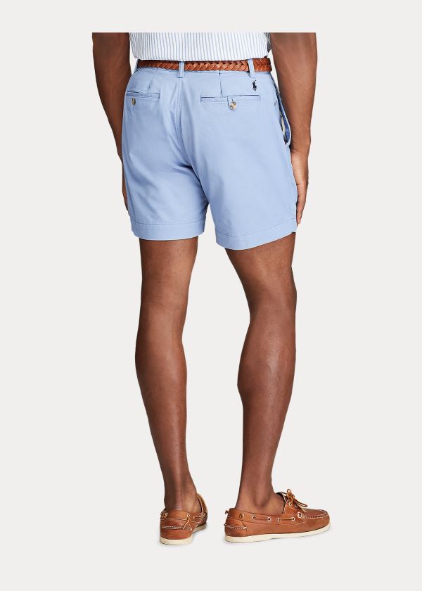 Spodenki Ralph Lauren Stretch Classic Fit Short Męskie Niebieskie | AWMH9225