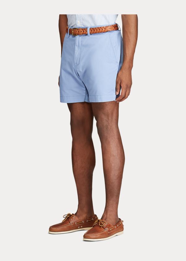 Spodenki Ralph Lauren Stretch Classic Fit Short Męskie Niebieskie | AWMH9225