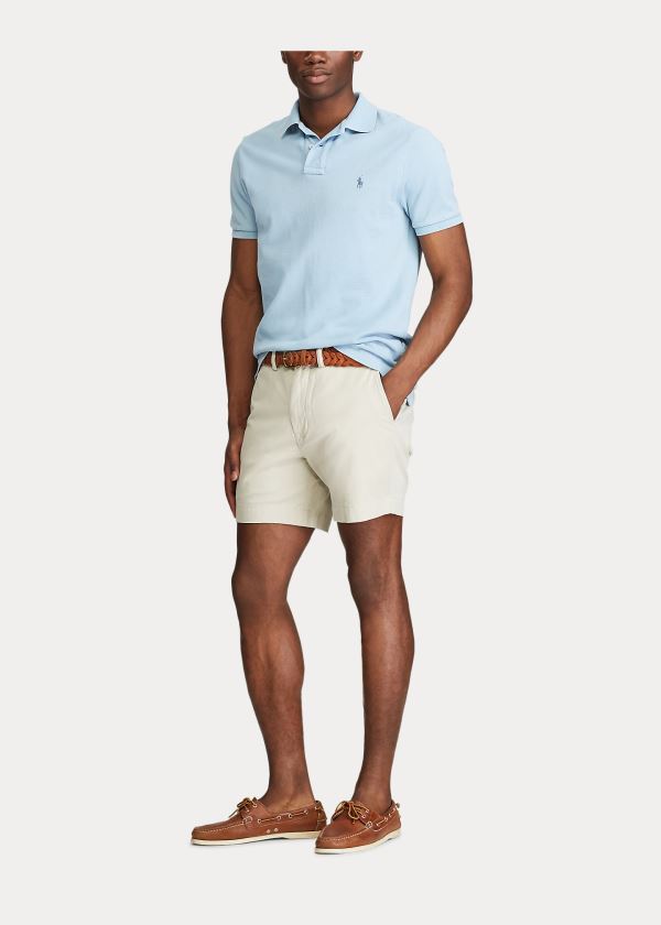 Spodenki Ralph Lauren Stretch Classic Fit Short Męskie Beżowe | EMDE6636