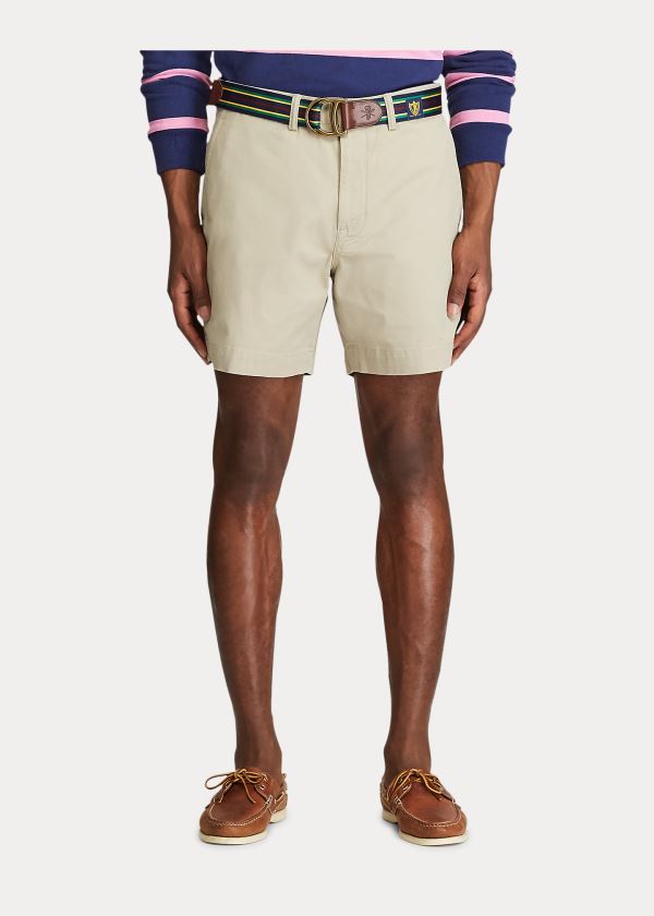 Spodenki Ralph Lauren Stretch Classic Fit Short Męskie Khaki | WWFC9519