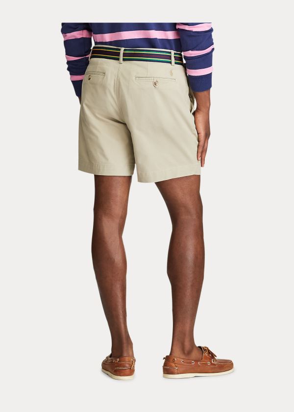 Spodenki Ralph Lauren Stretch Classic Fit Short Męskie Khaki | WWFC9519