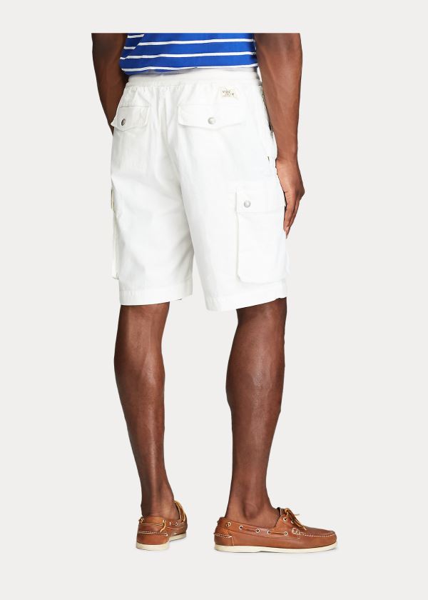 Spodenki Ralph Lauren Stretch Classic Fit Short Męskie Białe | EBPP7920