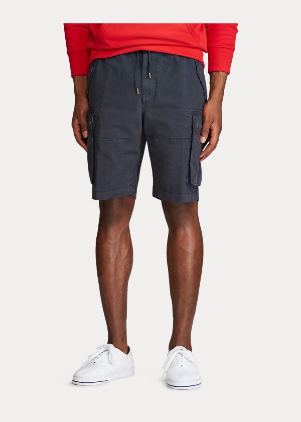 Spodenki Ralph Lauren Stretch Classic Fit Short Męskie Czarne Beżowe | DWMX8694