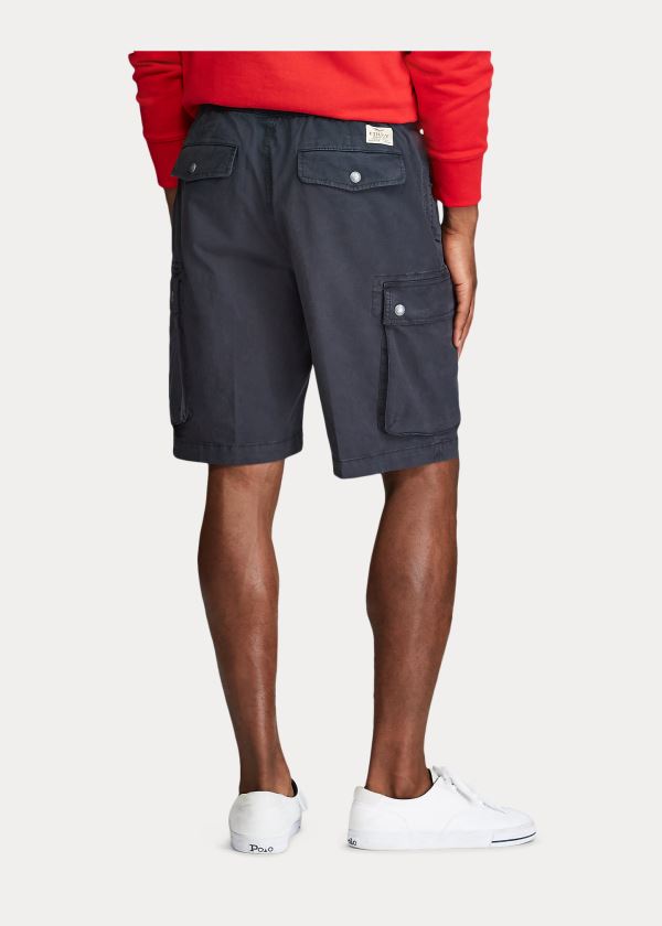 Spodenki Ralph Lauren Stretch Classic Fit Short Męskie Czarne Beżowe | DWMX8694