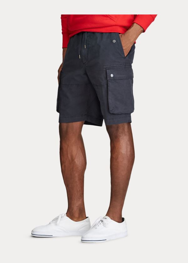 Spodenki Ralph Lauren Stretch Classic Fit Short Męskie Czarne Beżowe | DWMX8694