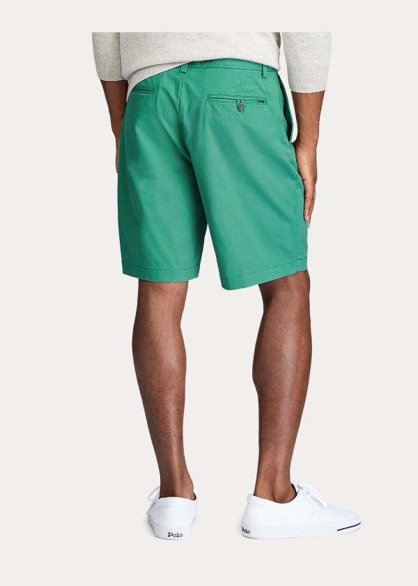 Spodenki Ralph Lauren Stretch Classic Fit Short Męskie Zielone | IWAG4972