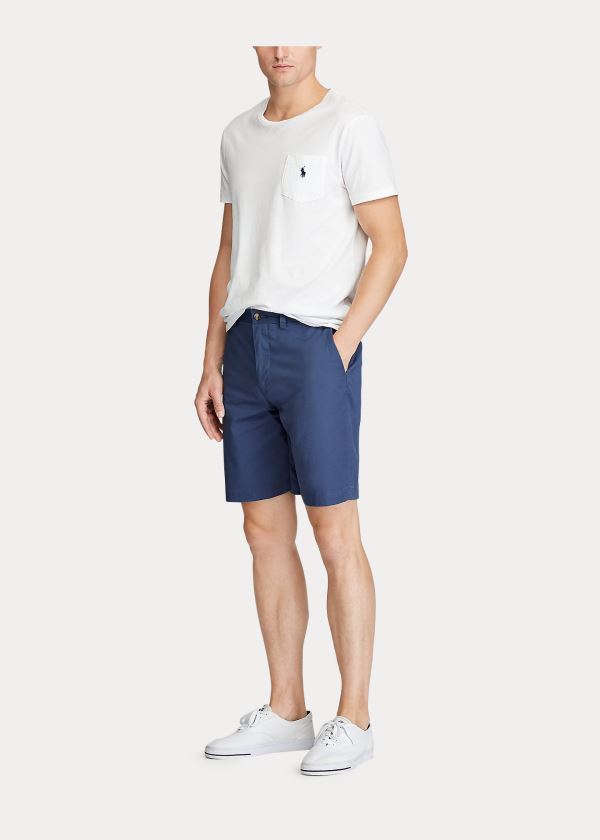 Spodenki Ralph Lauren Stretch Classic Fit Short Męskie Granatowe | IAGP5586