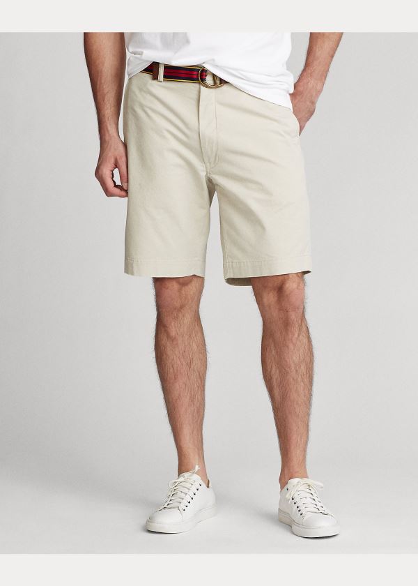 Spodenki Ralph Lauren Stretch Classic Fit Short Męskie Beżowe | QZQM7463