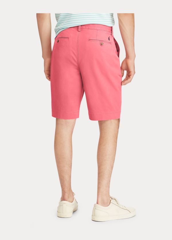 Spodenki Ralph Lauren Stretch Classic Fit Short Męskie Czerwone | GFHJ0421