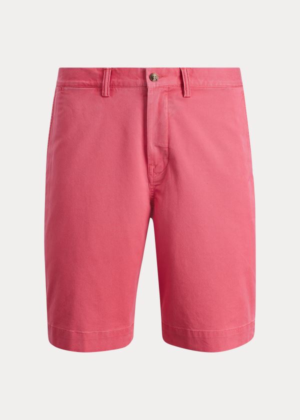 Spodenki Ralph Lauren Stretch Classic Fit Short Męskie Czerwone | GFHJ0421