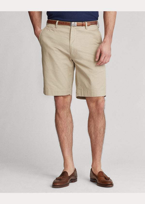 Spodenki Ralph Lauren Stretch Classic Fit Short Męskie Khaki | DCDC7867