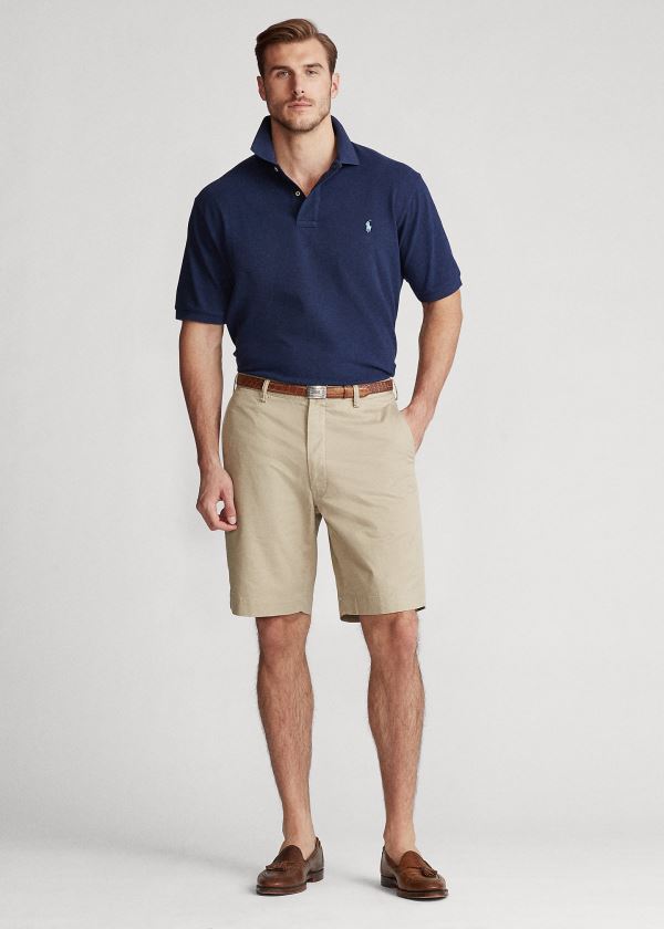 Spodenki Ralph Lauren Stretch Classic Fit Short Męskie Khaki | DCDC7867