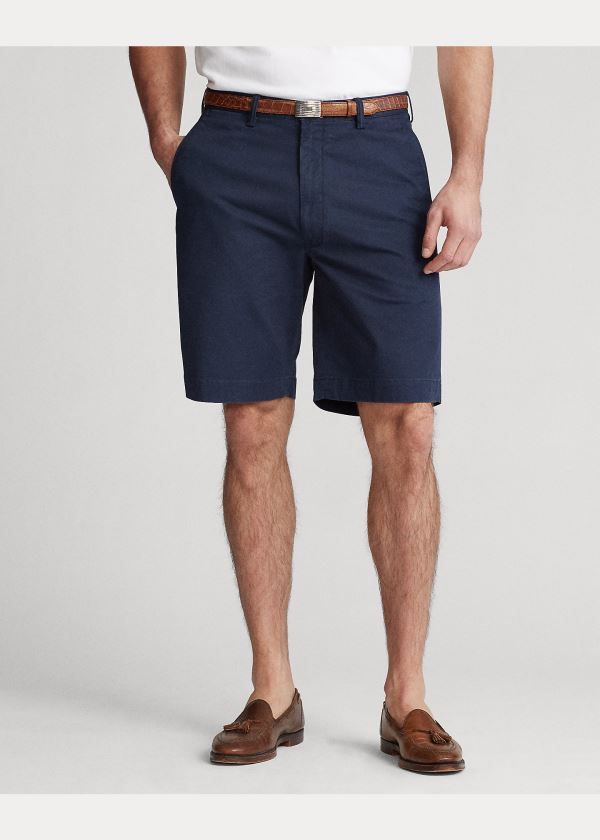 Spodenki Ralph Lauren Stretch Classic Fit Short Męskie Granatowe | POYB7303