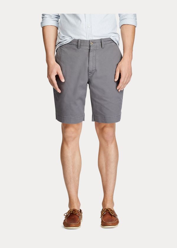 Spodenki Ralph Lauren Stretch Classic Fit Short Męskie Szare | FNBC9939