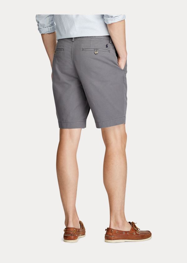 Spodenki Ralph Lauren Stretch Classic Fit Short Męskie Szare | FNBC9939