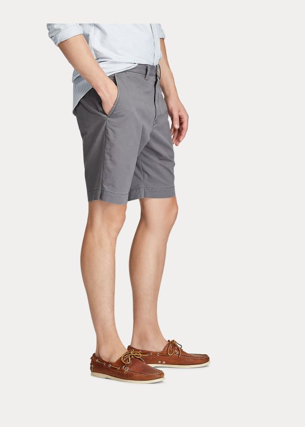 Spodenki Ralph Lauren Stretch Classic Fit Short Męskie Szare | FNBC9939