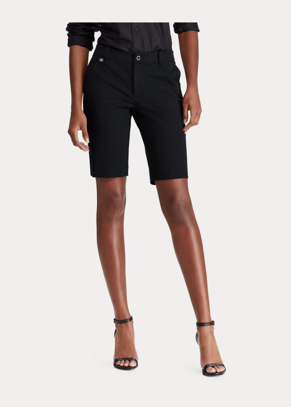 Spodenki Ralph Lauren Stretch Cotton Short Damskie Czarne | VTMC9512