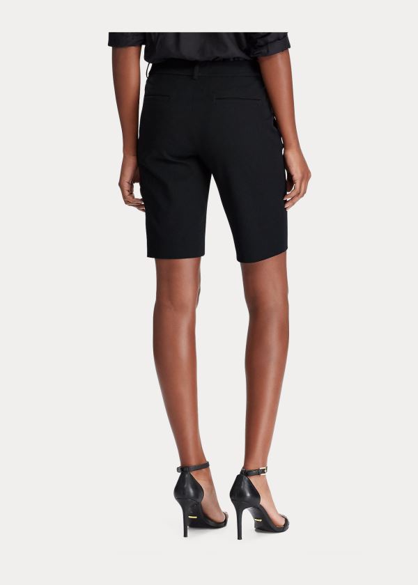 Spodenki Ralph Lauren Stretch Cotton Short Damskie Czarne | VTMC9512