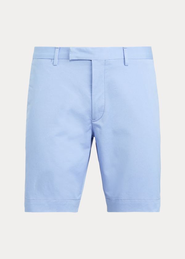 Spodenki Ralph Lauren Stretch Slim Fit Twill Short Męskie Niebieskie | LIGK1044