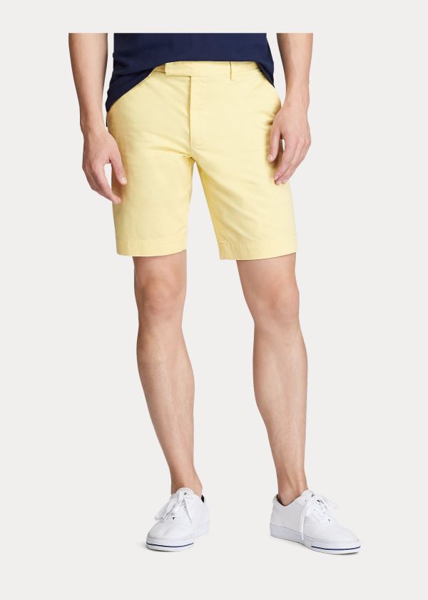 Spodenki Ralph Lauren Stretch Slim Fit Twill Short Męskie Cytrynowy | GGAO9019