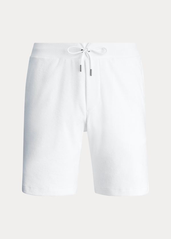 Spodenki Ralph Lauren Terry Drawstring Short Męskie Białe | QTSU5522