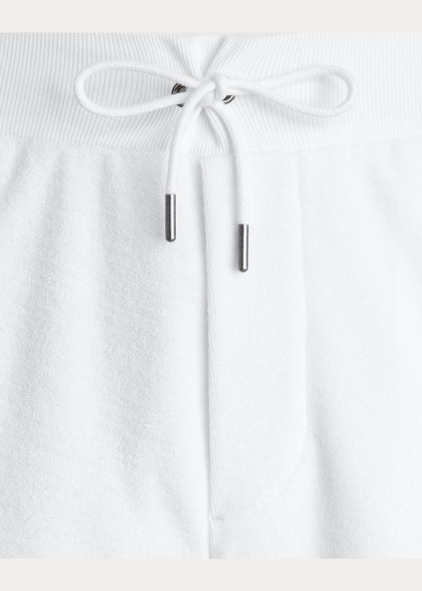 Spodenki Ralph Lauren Terry Drawstring Short Męskie Białe | QTSU5522