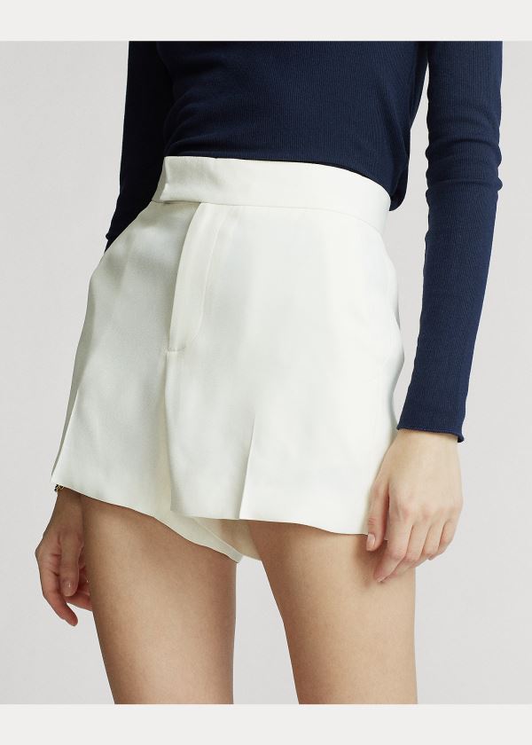 Spodenki Ralph Lauren Twill Short Damskie Kremowe | GBZA2722