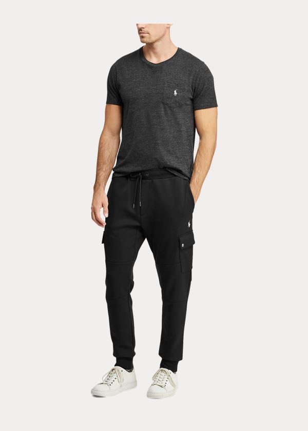 Spodnie Do Biegania Ralph Lauren Cargo Jogger Pant Męskie Czarne | KOYA4067