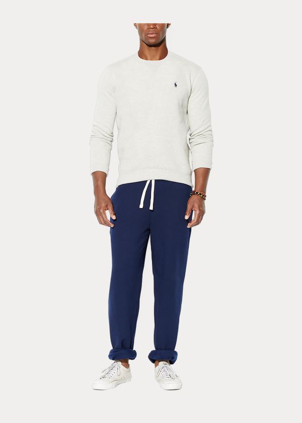 Spodnie Do Biegania Ralph Lauren Cotton-Blend-Fleece Pant Męskie Granatowe | LVJE4438