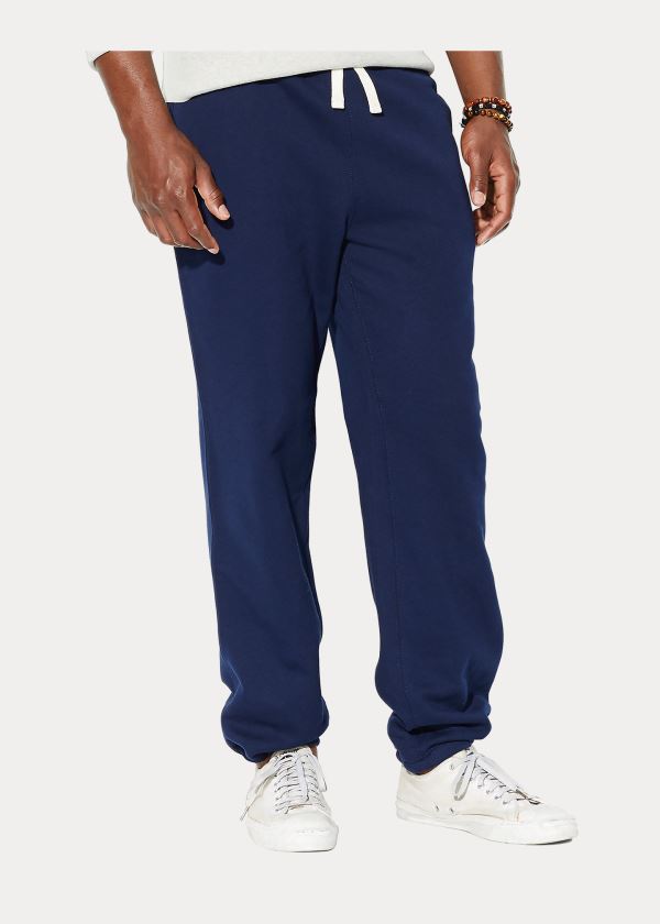 Spodnie Do Biegania Ralph Lauren Cotton-Blend-Fleece Pant Męskie Granatowe | LVJE4438