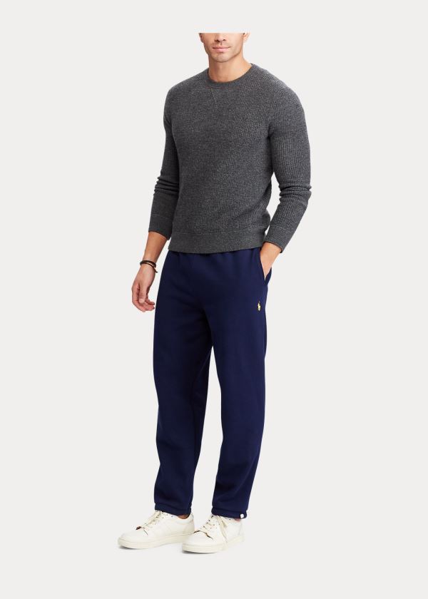 Spodnie Do Biegania Ralph Lauren Cotton-Blend-Fleece Pant Męskie Granatowe | ZDBI3116