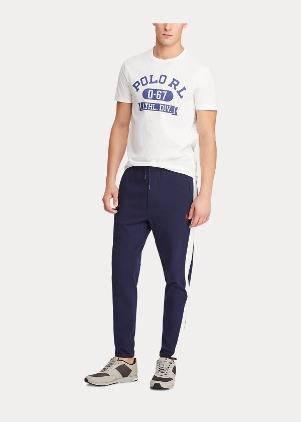 Spodnie Do Biegania Ralph Lauren Cotton Interlock Track Pant Męskie Granatowe | YAKV3570