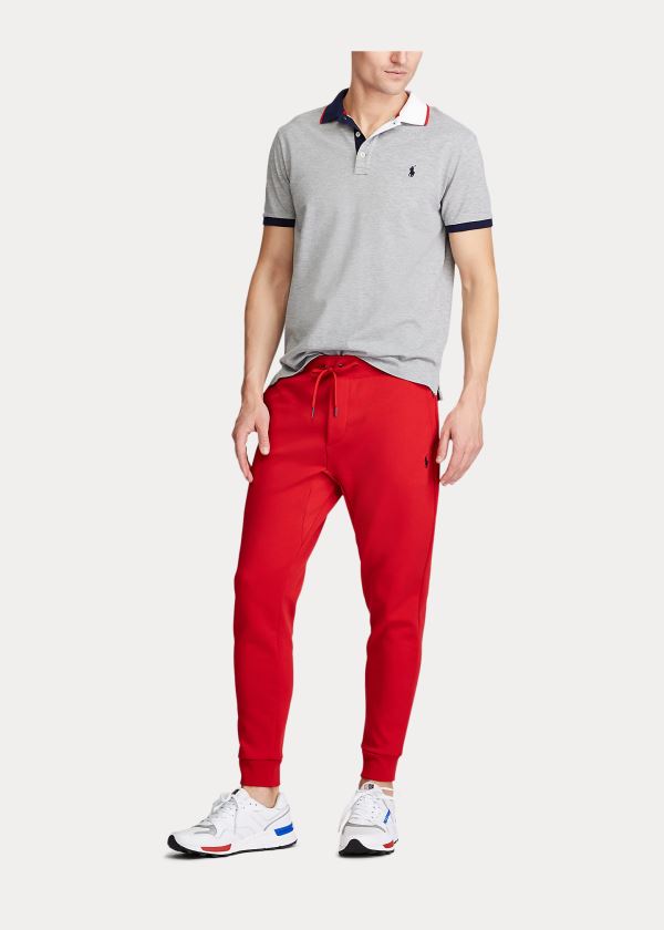 Spodnie Do Biegania Ralph Lauren Double-Knit Pant Męskie Czerwone | KHTD5744