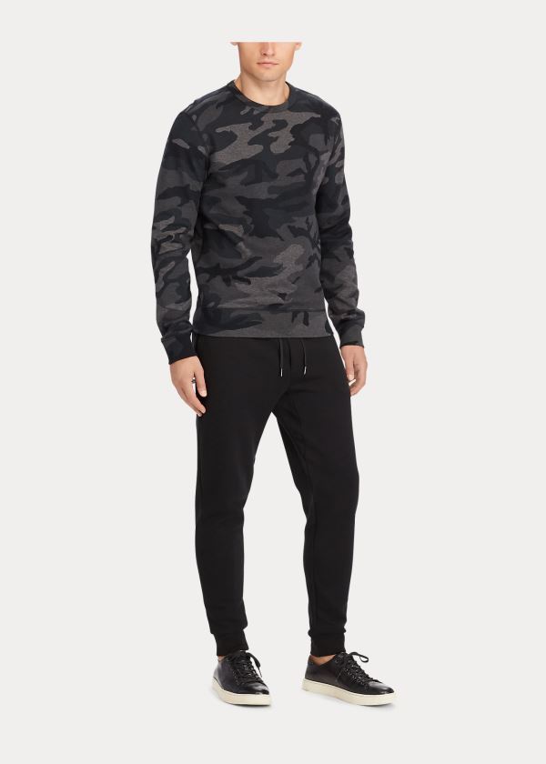 Spodnie Do Biegania Ralph Lauren Double-Knit Jogger Pant Męskie Czarne | XJNY7521