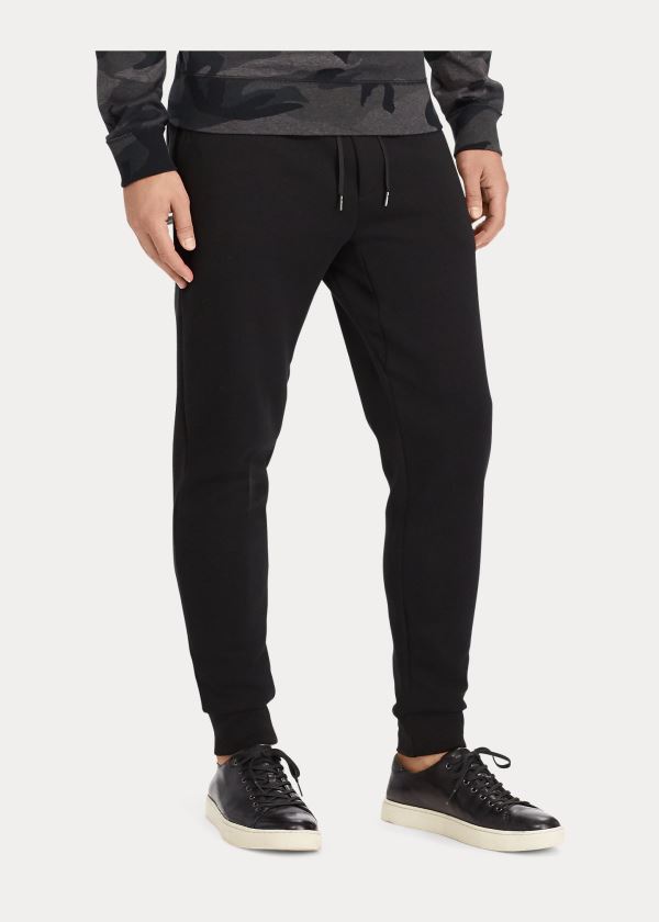 Spodnie Do Biegania Ralph Lauren Double-Knit Jogger Pant Męskie Czarne | XJNY7521