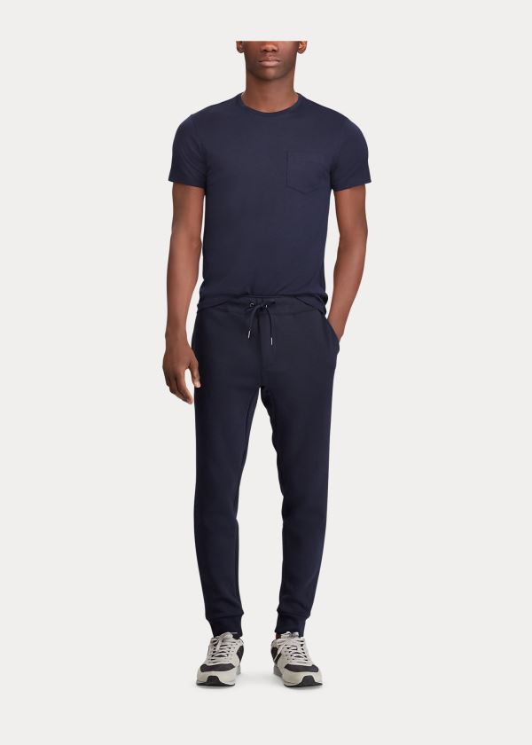 Spodnie Do Biegania Ralph Lauren Double-Knit Jogger Pant Męskie Granatowe | NLSQ3198