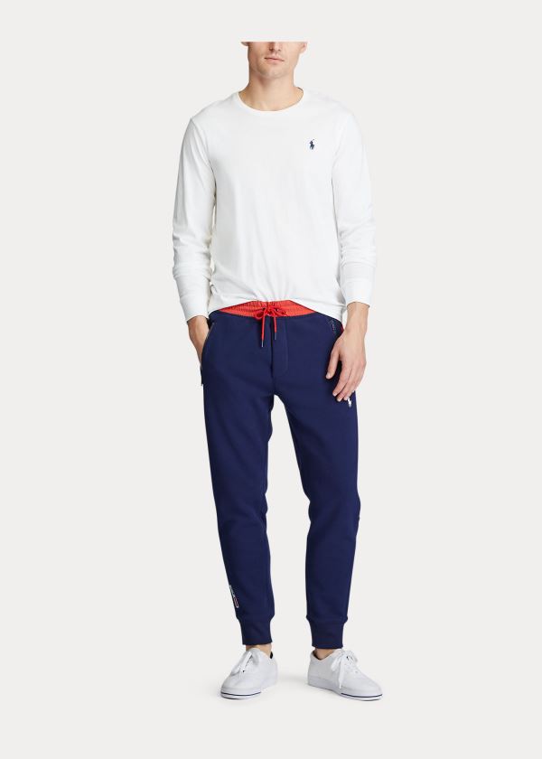 Spodnie Do Biegania Ralph Lauren Fleece Jogger Pant Męskie Granatowe | BGYZ2266