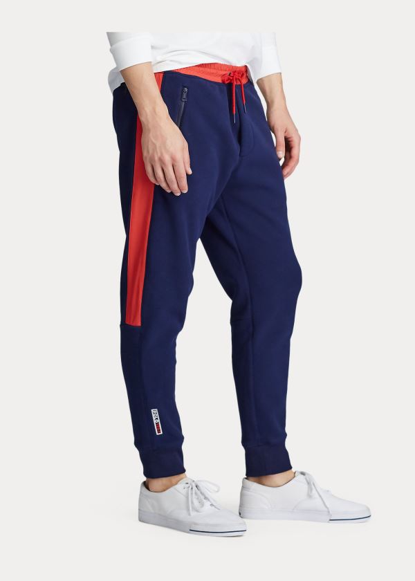 Spodnie Do Biegania Ralph Lauren Fleece Jogger Pant Męskie Granatowe | BGYZ2266