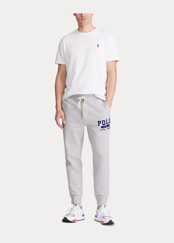 Spodnie Do Biegania Ralph Lauren Fleece Graphic Jogger Męskie Szare | IMQS2371