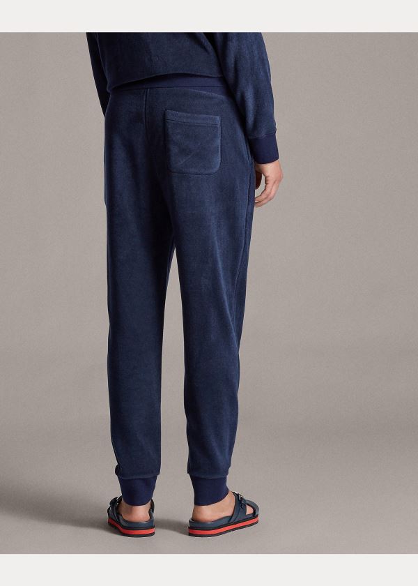 Spodnie Do Biegania Ralph Lauren Fleece Jogger Pant Męskie Granatowe | SXVD5080