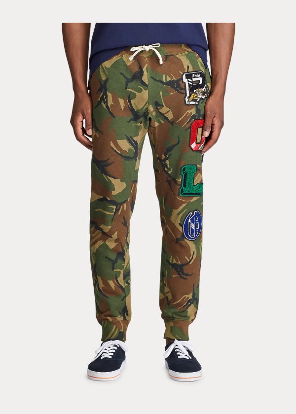 Spodnie Do Biegania Ralph Lauren Polo Camo Fleece Jogger Męskie Camo | XNRU3514