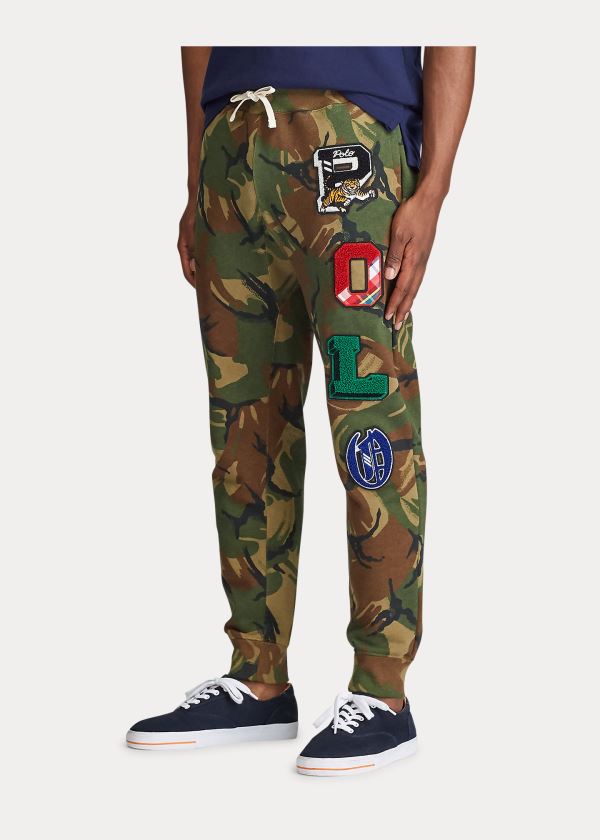 Spodnie Do Biegania Ralph Lauren Polo Camo Fleece Jogger Męskie Camo | XNRU3514