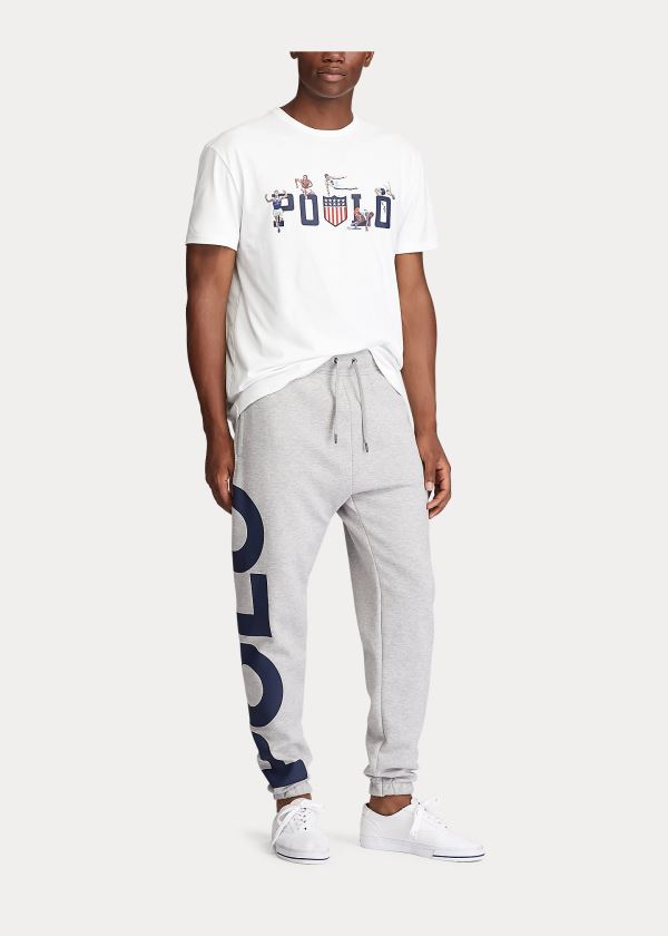 Spodnie Do Biegania Ralph Lauren Polo Jogger Pant Męskie Szare | FUMJ7669