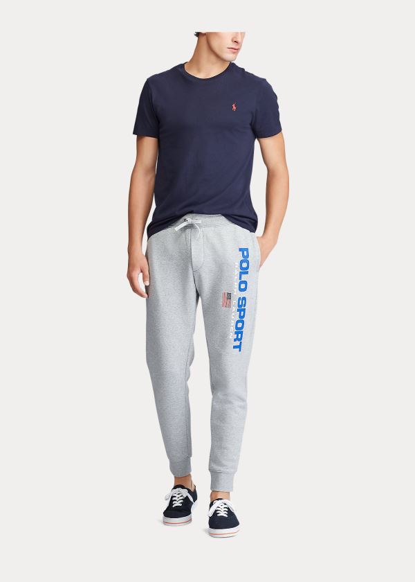 Spodnie Do Biegania Ralph Lauren Polo Sport Fleece Jogger Pant Męskie Szare | DYOF2156