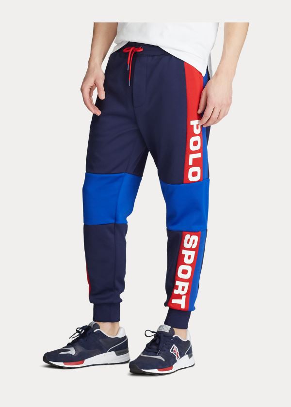 Spodnie Do Biegania Ralph Lauren Polo Sport Mesh Track Pant Męskie Granatowe Kolorowe | WIAQ0380