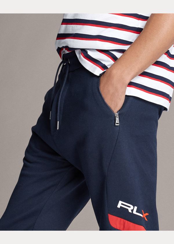 Spodnie Do Biegania Ralph Lauren RLX Performance Track Pant Męskie Granatowe | IKFT8314