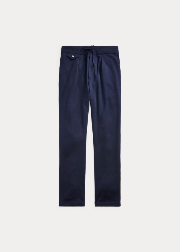 Spodnie Do Biegania Ralph Lauren RLX Pleated Merino Track Pant Męskie Granatowe | HQQN4112